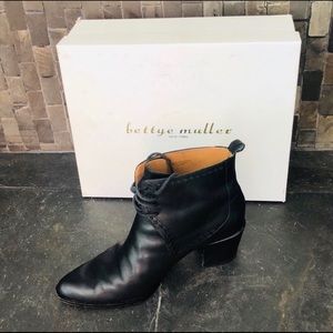Bettye Muller Black Leather Boot